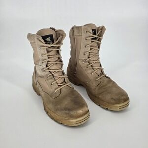 Texas Steer Kamaal 2 Tan Boots Military Work Suede  Beige Size 12 Khaki Lace